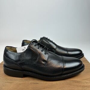 New‎ Mens Belvedere Duke Cap Toe Oxfords Leather Black Dress Shoes Size 10 D